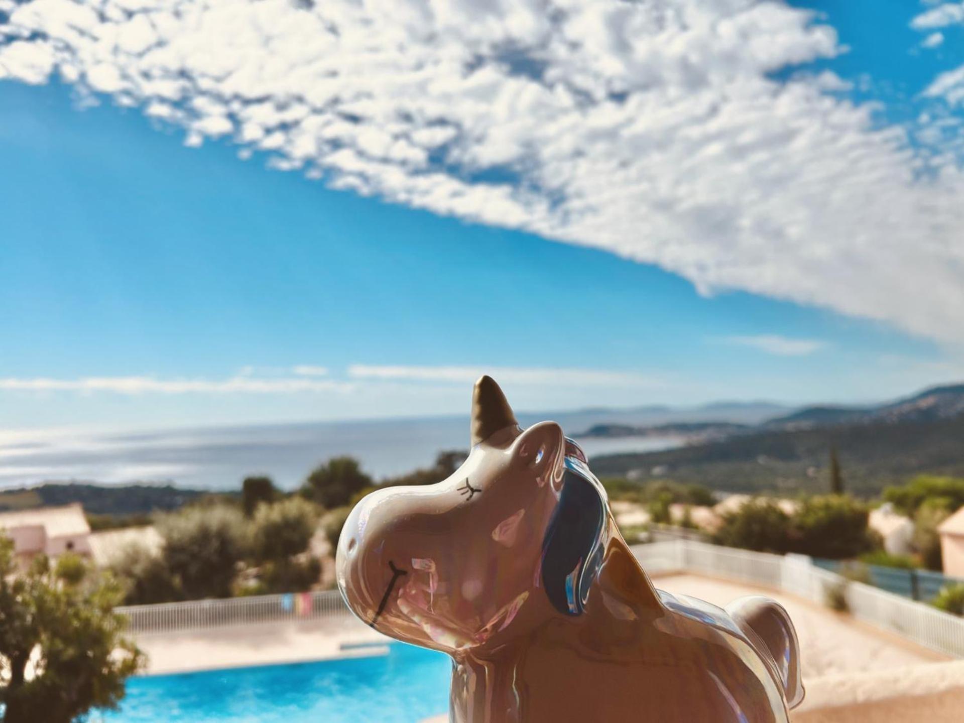 Studio Pool House Vue Mer Panoramique Amazing Sea View Wifi Linge Linen Inclut Aircondition La Croix-Valmer Exterior photo